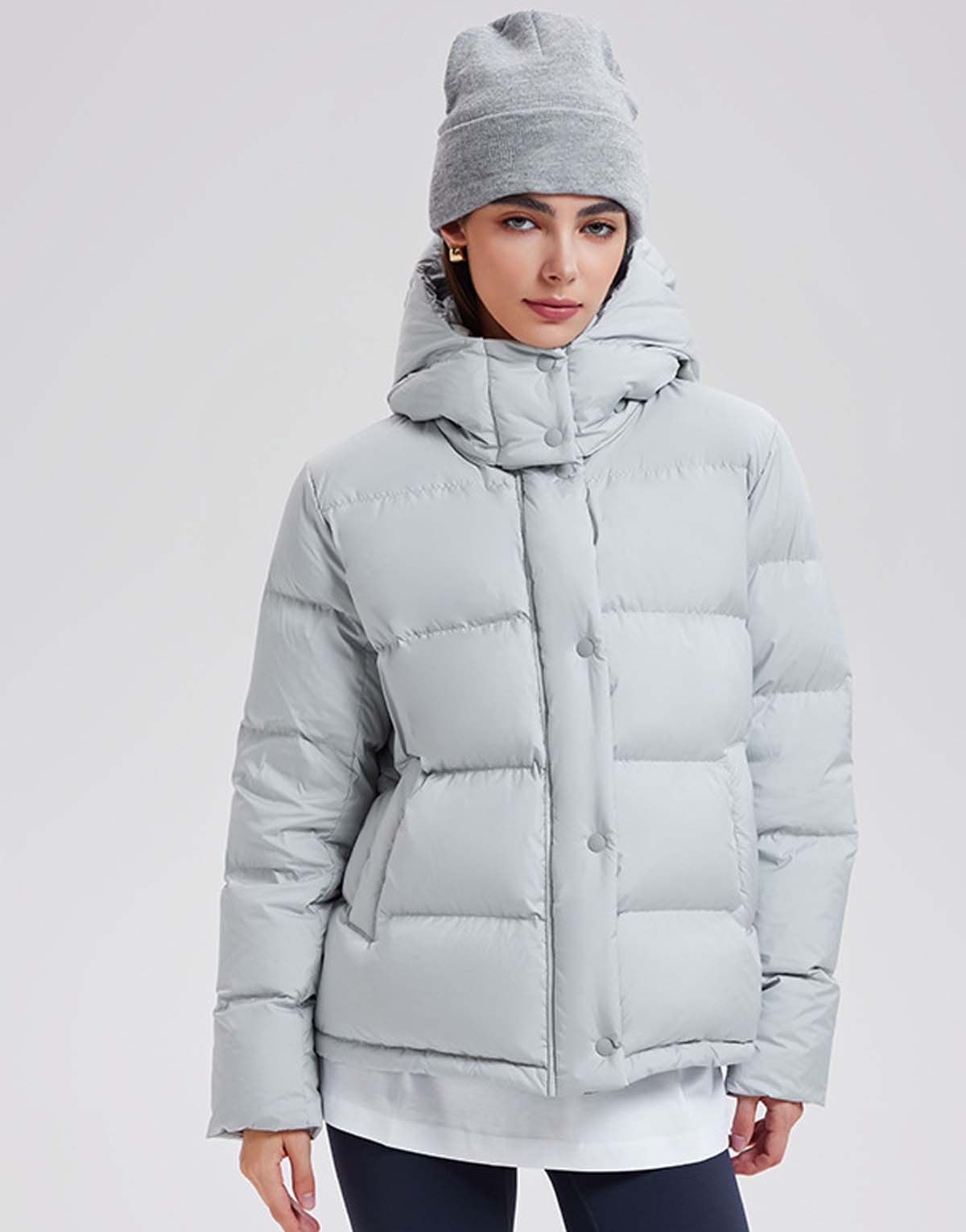 Short PCT White Duck Down Coat-09-1